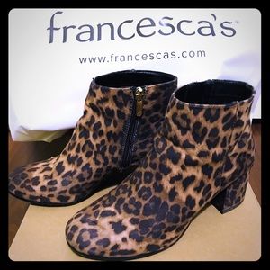 Leopard print booties by Francesca’s